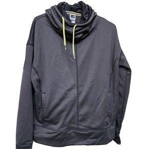 The North Face Womens Gray Pullover Hoodie Size XL Drawstring Neck